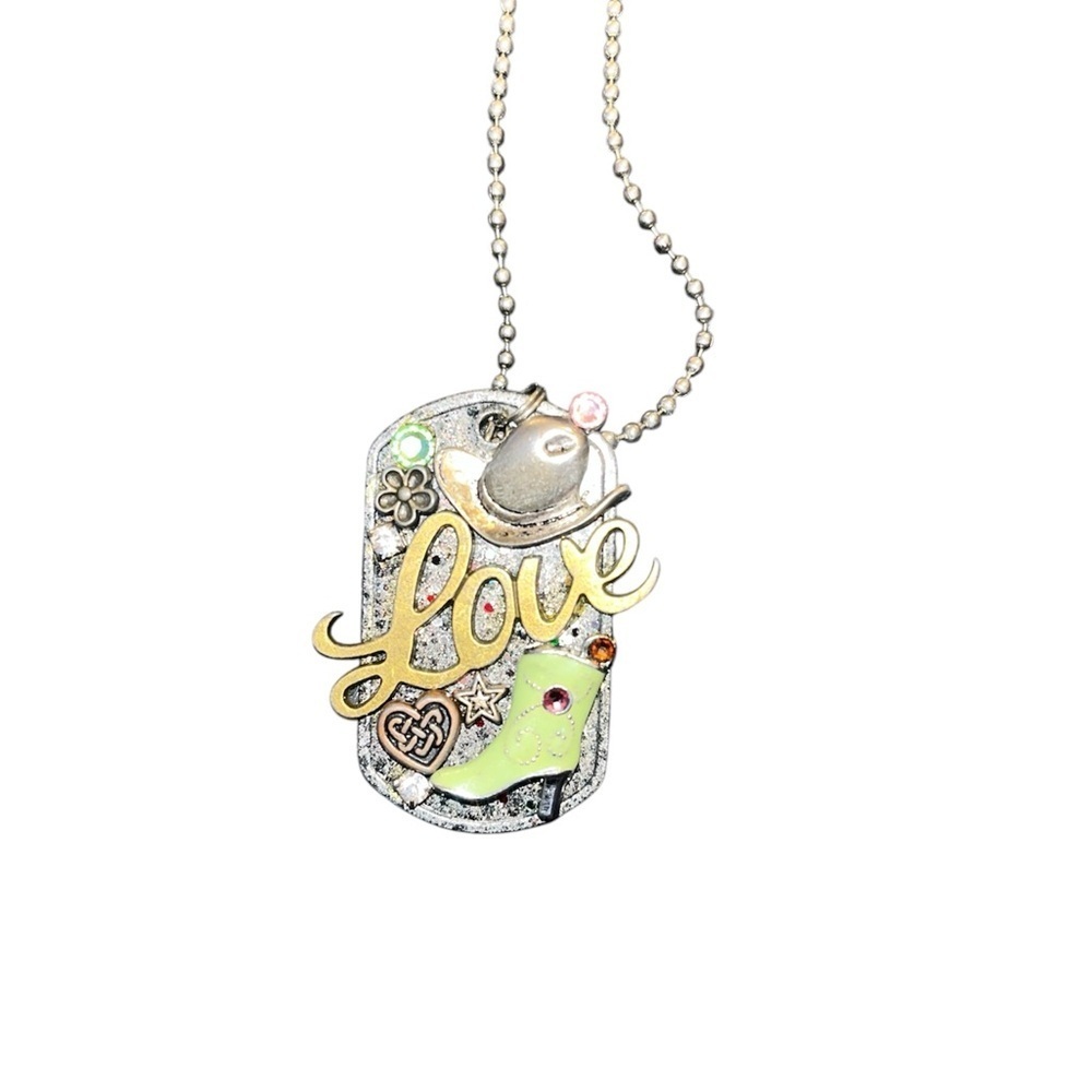 Handmade Silver Love Pendant Necklace